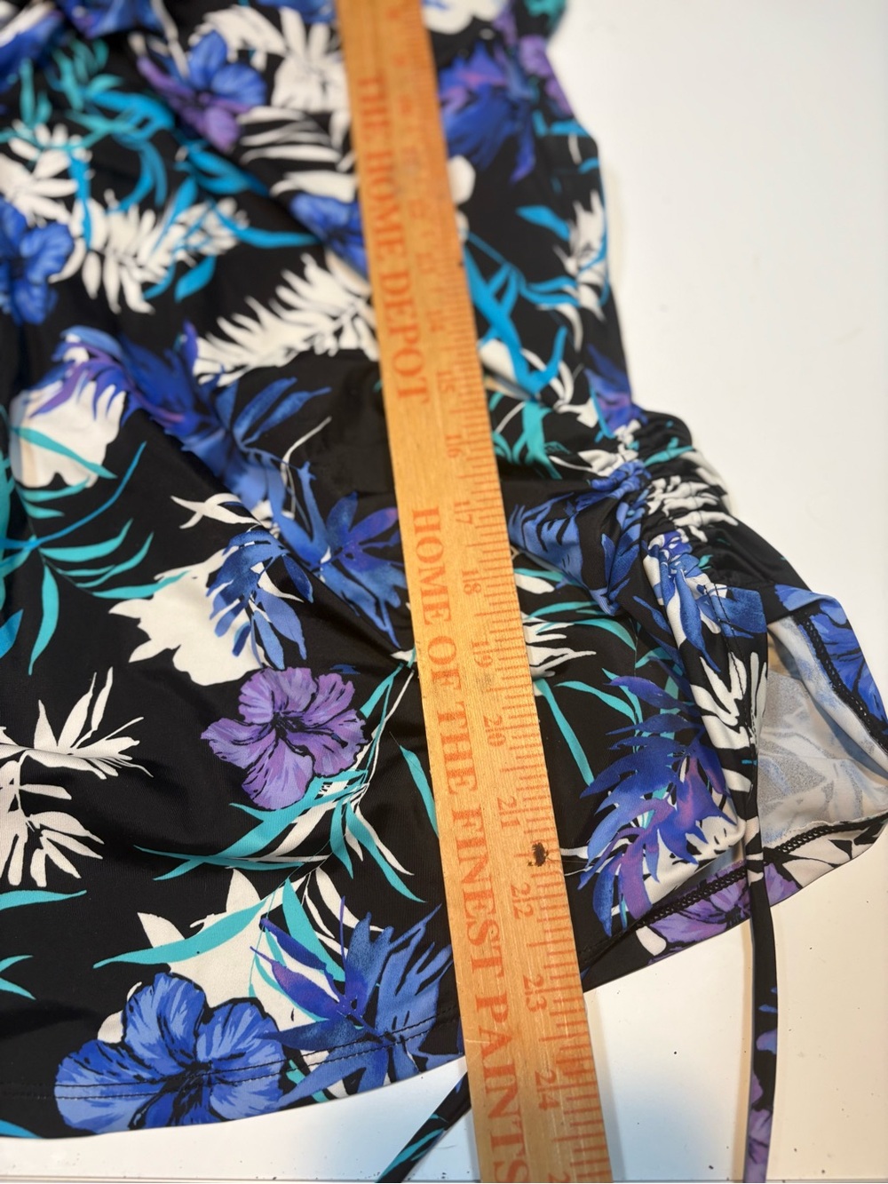 Swimsuits for All Adjustable Underwire Tankini purple floral side ties 18 - Picture 6 of 13